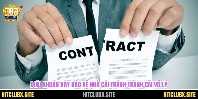 miễn trừ trách nhiệm Điều khoản này bảo vệ nhà cái tránh tranh cãi vô lý